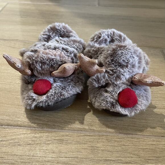 Next Fuzzy Rudolph Reindeer Slippers - Picture 2 of 5
